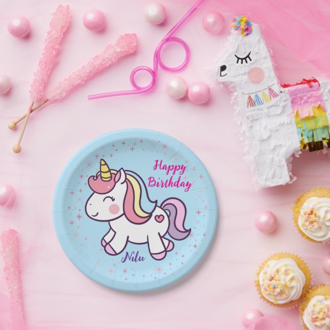 Magical Unicorn Birthday Plate (Party)
