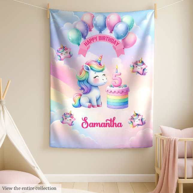 Magical Unicorn Blanket Gift for 5th Birthday Girl (Magical Unicorn Blanket Gift for 5th Birthday Girl)