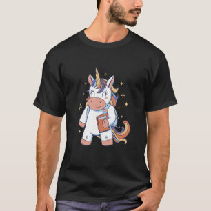 Magical Unicorn Book Bag Sparkling Unicorn Design T-Shirt
