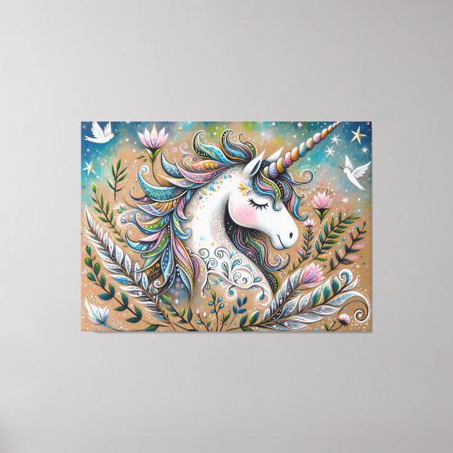 Magical Unicorn Canvas Print (Front)