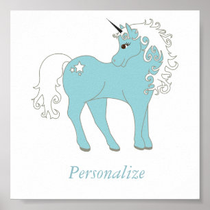 Magical Unicorn Cute & Adorable with Star Poster