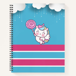 Magical unicorn design notebook