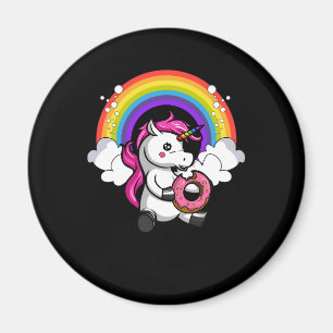Magical Unicorn Doughnut Lover Rainbow Magnet