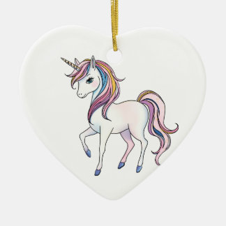 Magical Unicorn Dreams - Whimsical Fantasy Design Ceramic Tree Decoration