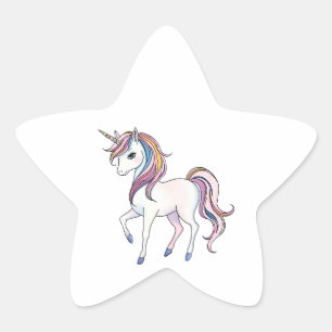Magical Unicorn Dreams - Whimsical Fantasy Design Star Sticker