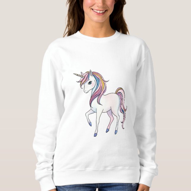 Magical Unicorn Dreams - Whimsical Fantasy Design Sweatshirt (Front)