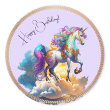 Magical Unicorn Fantasy clouds romance birthday 