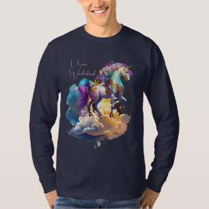 Magical Unicorn Fantasy clouds romance birthday  T-Shirt