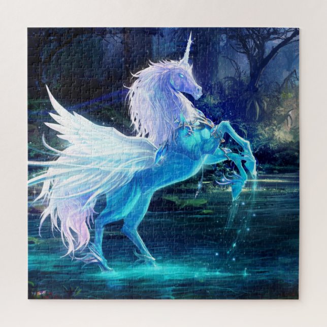 Magical Unicorn – Fantasy Pastel Creature Jigsaw Puzzle (Vertical)