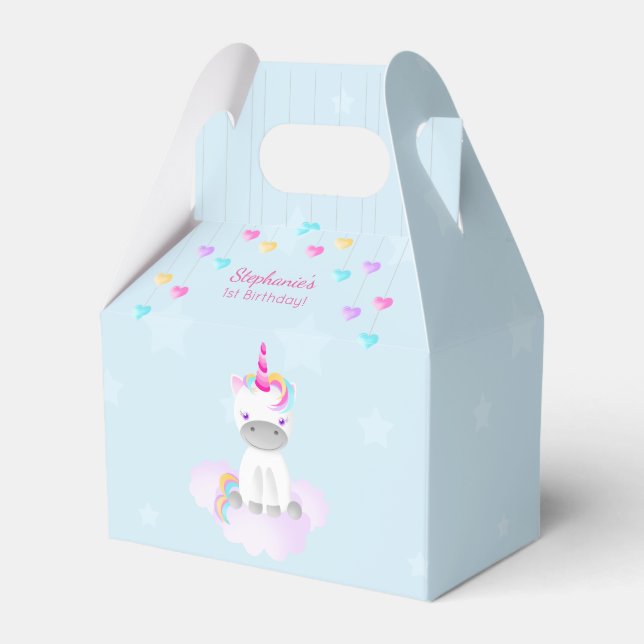 Magical Unicorn Favour Box (Front Side)