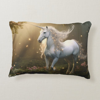 Magical unicorn for a fairy tale decorative cushion