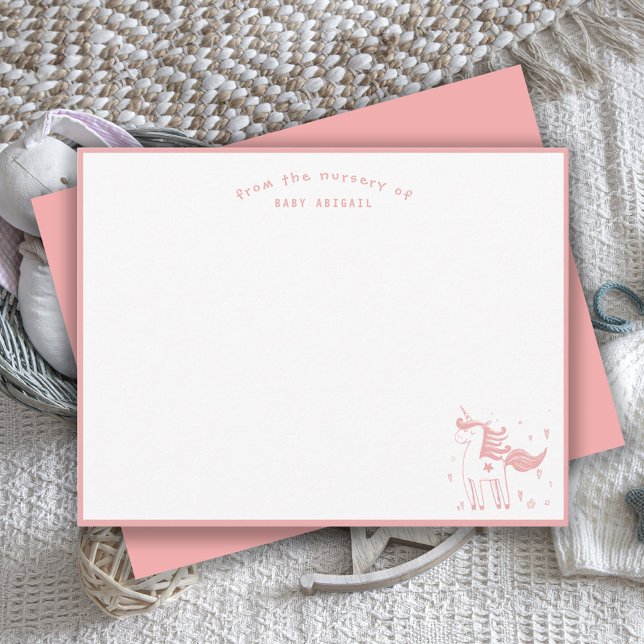 Magical Unicorn from the Nursery of Baby Girl Card (Creator Uploaded)