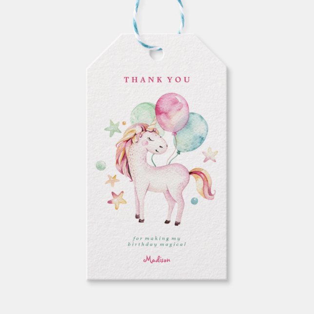 Magical Unicorn Gift Tag (Front)