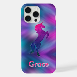 Magical Unicorn Girl Watercolor Gradient iPhone 15 Pro Max Case