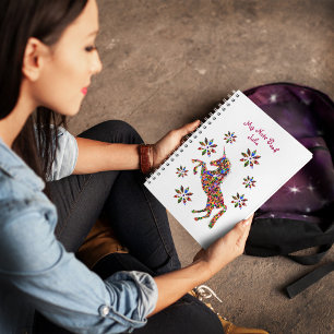 Magical Unicorn Glitter Shiny Girly Personalise Notebook