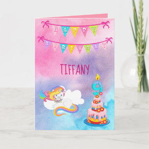 Magical Unicorn Happy 9th birthday Card