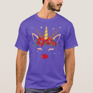 Magical Unicorn Horn Christmas Season And Reindeer T-Shirt