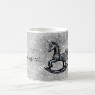 Magical Unicorn Horse Silver Sparkle Coffee Mug