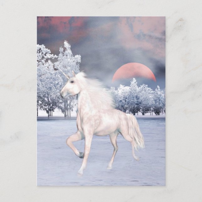 Magical unicorn morning postcard (Front)
