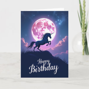 Magical Unicorn Night Card