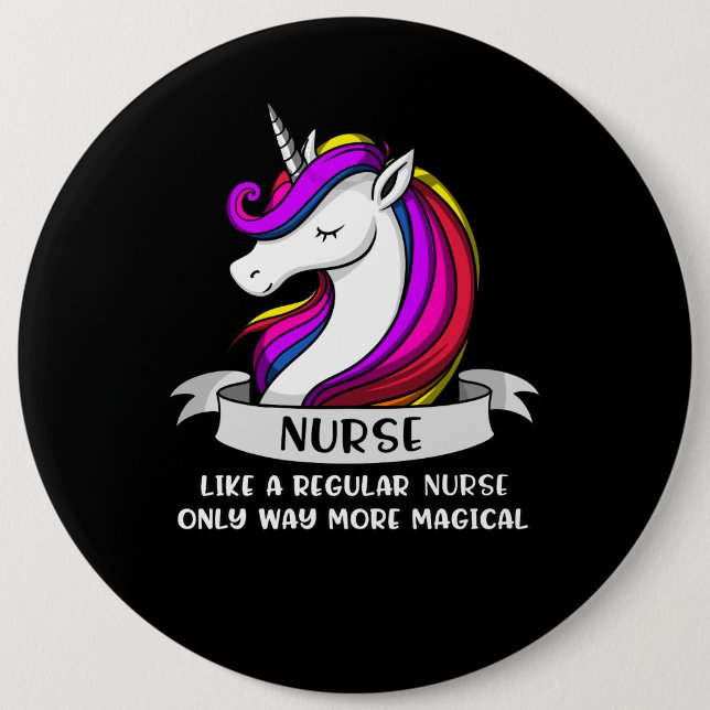 Magical Unicorn Nurse Medical Doctor Womens 6 Cm Round Badge (Front)