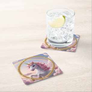 Magical Unicorn Paper Coaster