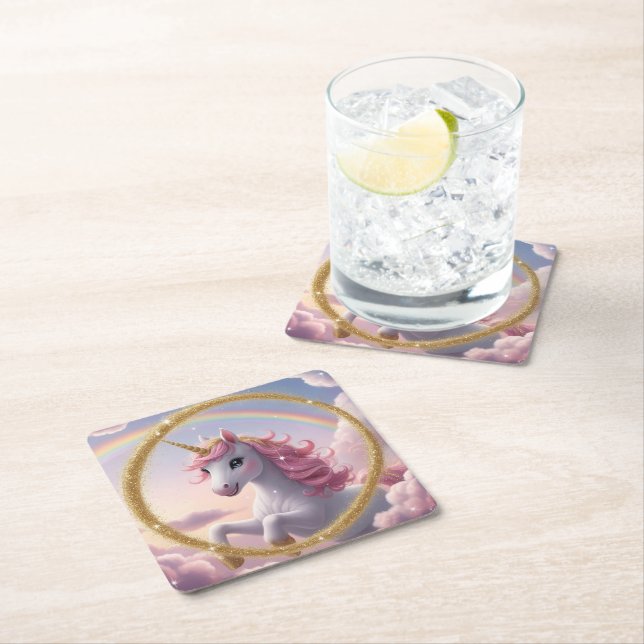 Magical Unicorn Paper Coaster (Insitu)