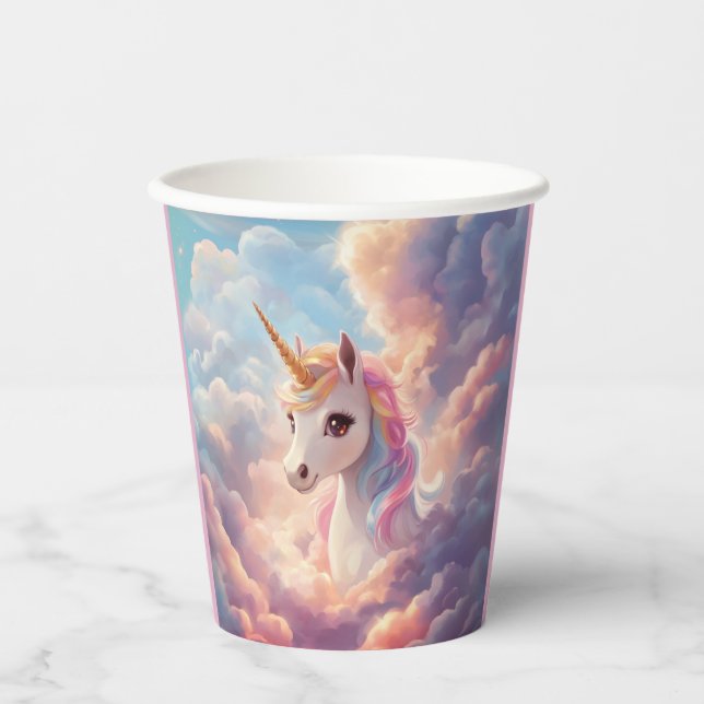 Magical Unicorn paper party cup (Front)