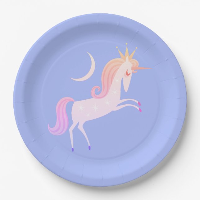 magical unicorn paper plate (Front)