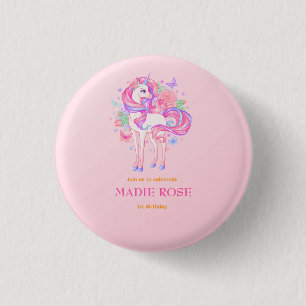 Magical Unicorn Party Birthday 3 Cm Round Badge