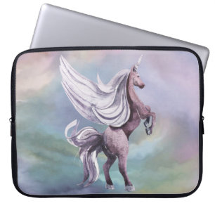 Magical Unicorn Pastel Watercolor Ombre Fantasy Laptop Sleeve