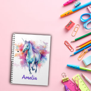 Magical Unicorn Personalised Kid Sketchbook School Notebook