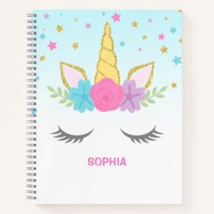 Magical Unicorn Personalised Kids Notebook