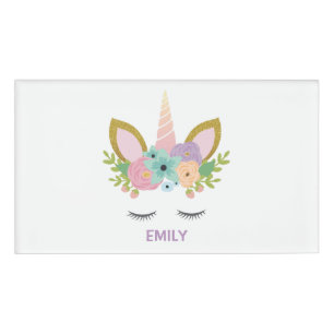 Magical Unicorn Personalised  name glitter girly   Tag