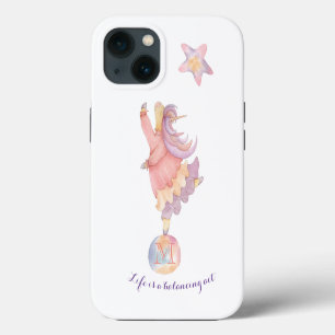 Magical Unicorn Personalised Watercolor iPhone 13 Case