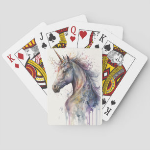 Magical unicorn playing cards