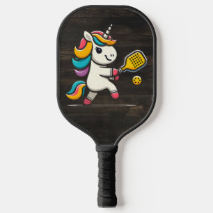 Magical Unicorn Playing Pickleball for Girls Paddle