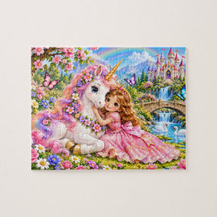 Magical Unicorn Princess Fantasy Jigsaw Puzzle