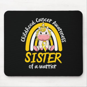 Magical Unicorn Proud Sister Of Childhood Cancer R Mouse Pad
