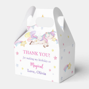 Magical Unicorn Rainbow Birthday Party  Favour Box