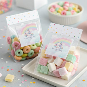 Magical Unicorn Rainbow Birthday Party  Square Sticker