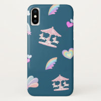 Magical Unicorn rainbow carousel pattern birthday
