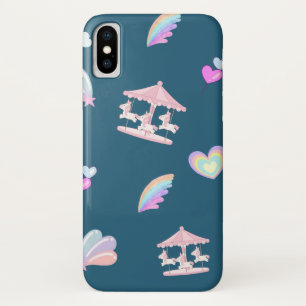 Magical Unicorn rainbow carousel pattern birthday  Case-Mate iPhone Case