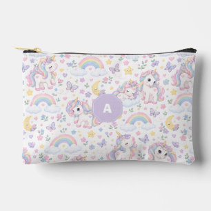 Magical Unicorn, Rainbow & Celestial Design Accessory Pouch