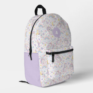 Magical Unicorn, Rainbow & Celestial Design Printed Backpack