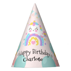 Magical Unicorn rainbow gradient  birthday party  Hat