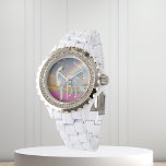 Magical Unicorn Rainbow Personalised Watch<br><div class="desc">This design was created through digital art. It may be personalised by clicking the customise button and changing the colour, adding a name, initials or your favourite words. Contact me at colorflowcreations@gmail.com if you with to have this design on another product. Purchase my original abstract acrylic painting for sale at...</div>