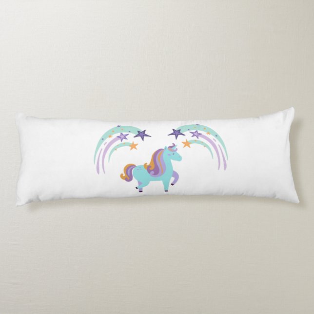 Magical Unicorn Star Print Body Pillow (Back)