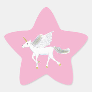 Magical Unicorn Star Sticker