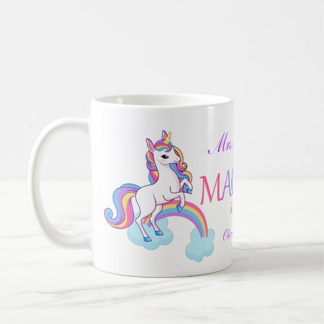 Magical Unicorn Teacher Appreciation Mug (Left)